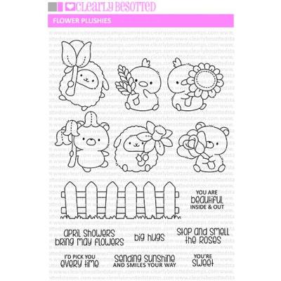 Clearly Besotted Clear Stamps - Flower Plushies